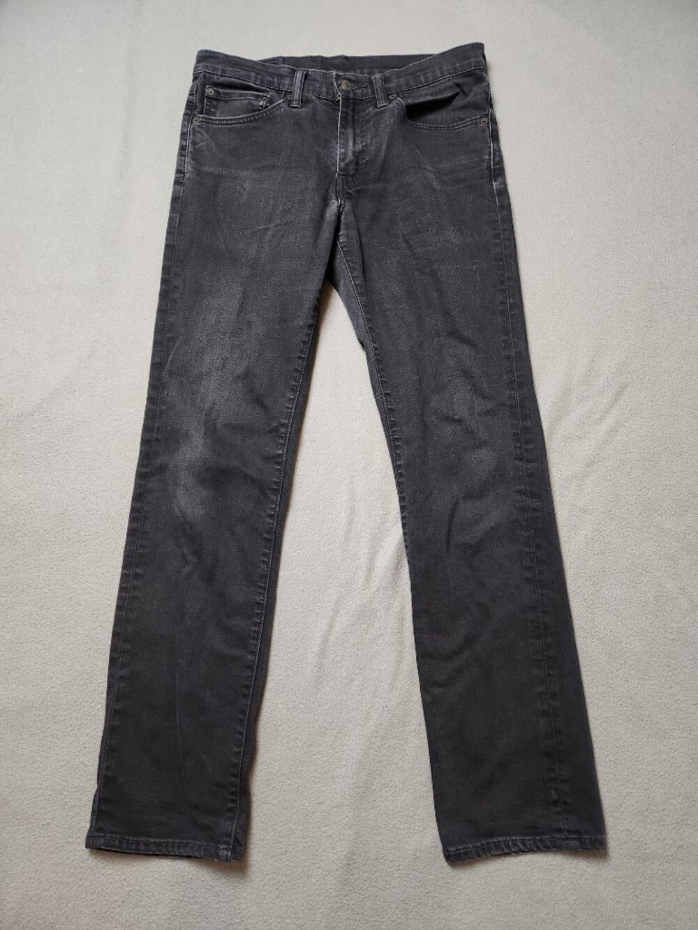 Levi's 511 Slim Fit Jeans Men's W31 L32 Faded Black Charcoal Stretch Zip Fly